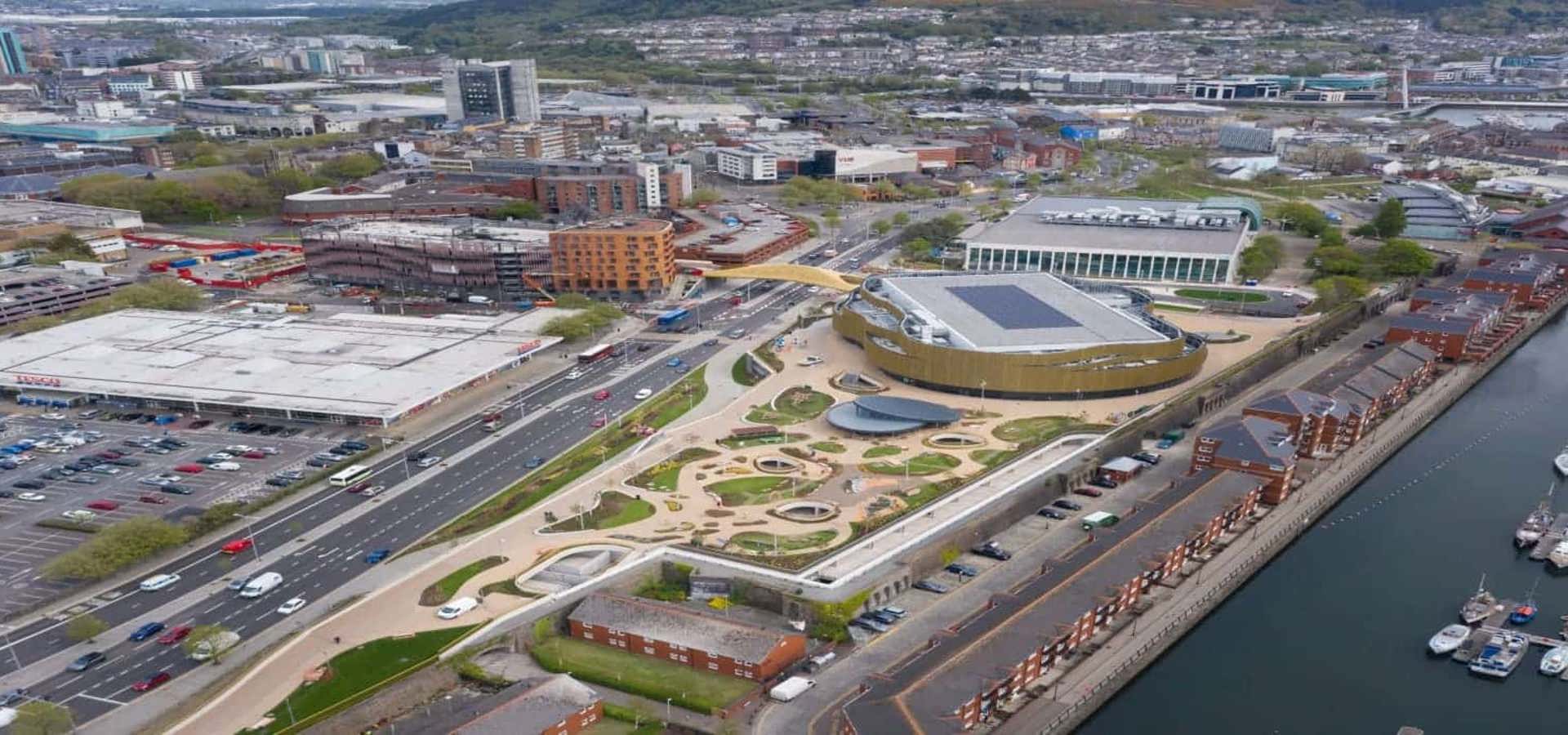 View to Swansea Arena